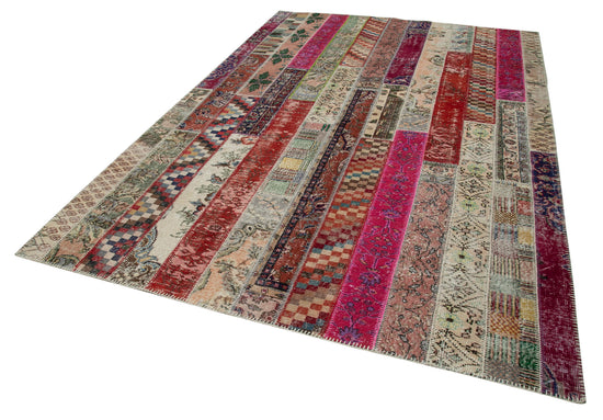 7x10 Multicolor Modern Patchwork Rug - 31047