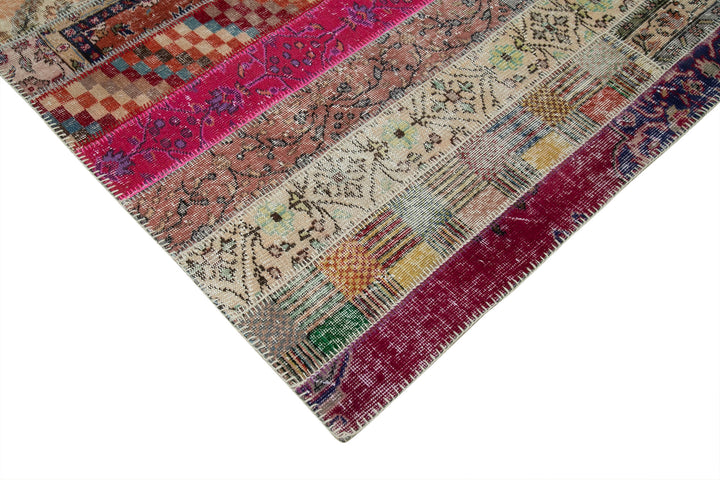 7x10 Multicolor Modern Patchwork Rug - 31047