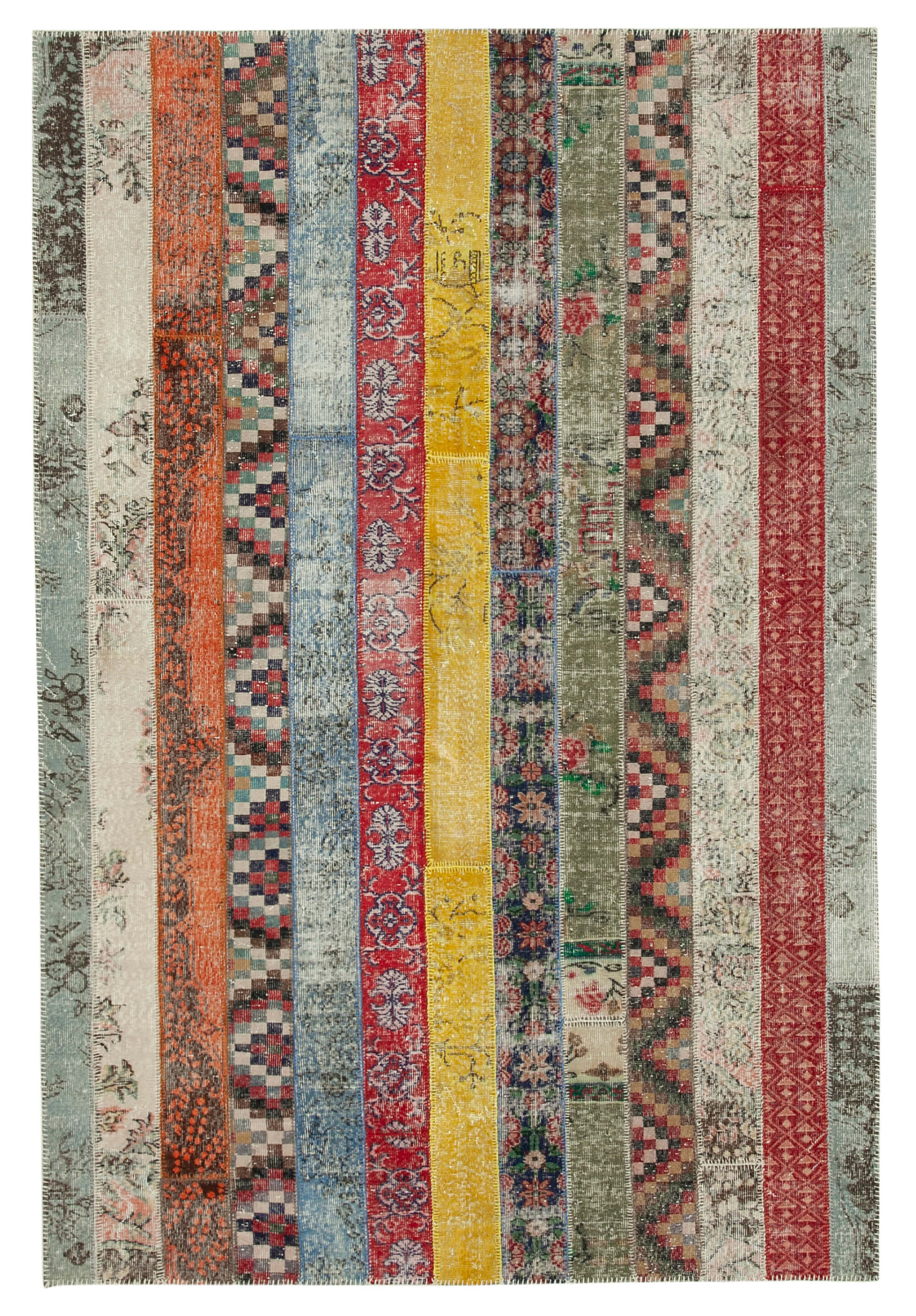 7x10 Multicolor Modern Patchwork Rug - 31049