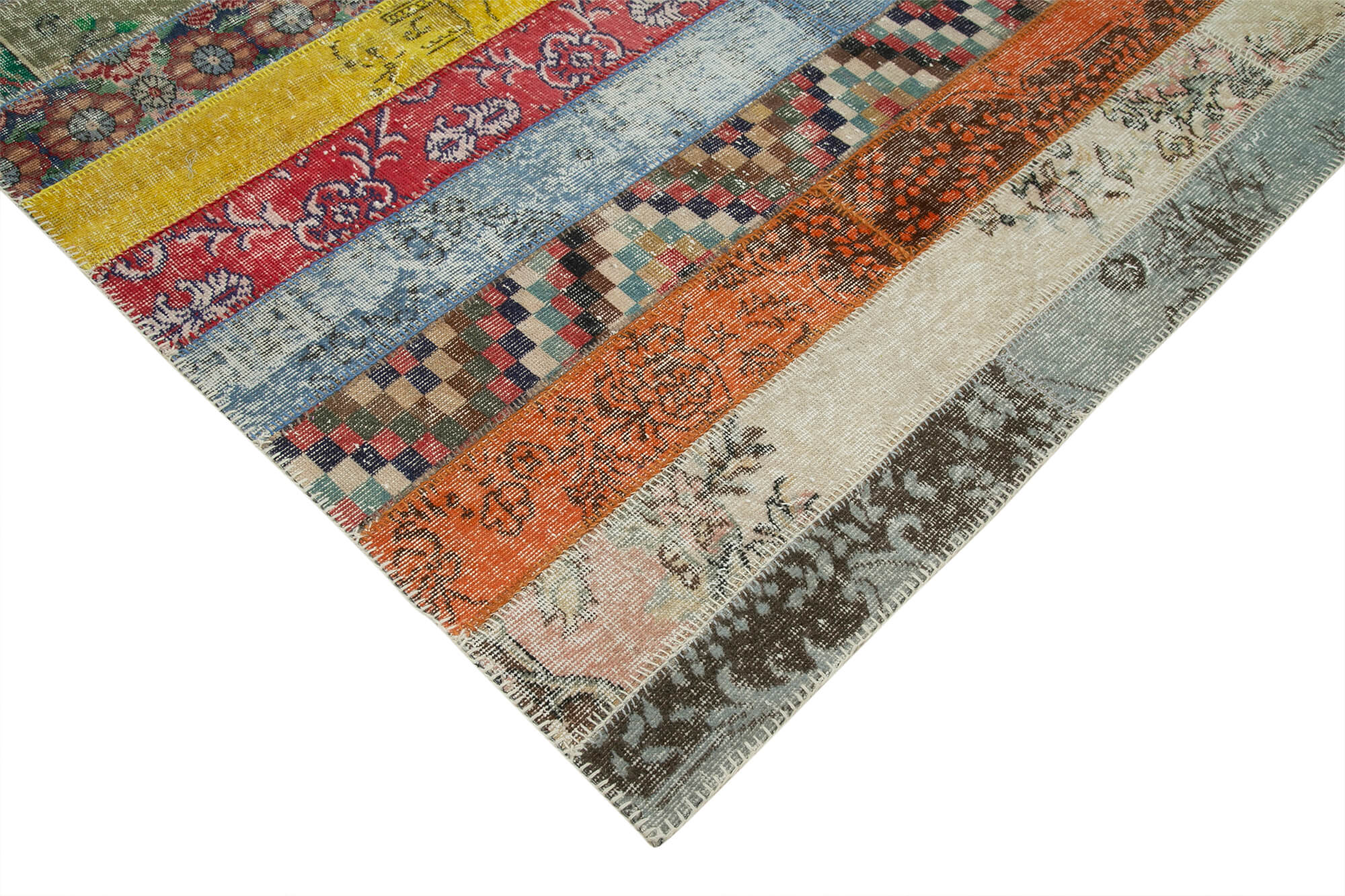 7x10 Multicolor Modern Patchwork Rug - 31049