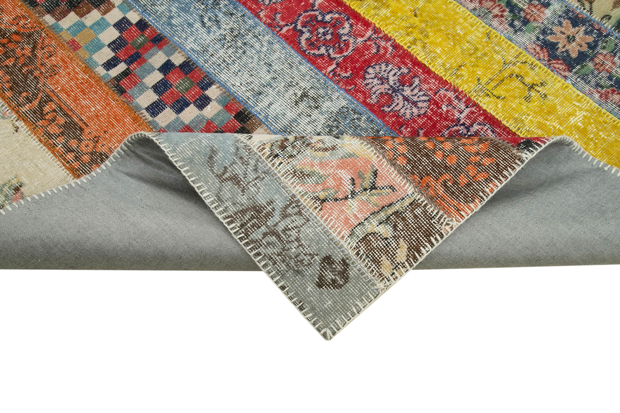 7x10 Multicolor Modern Patchwork Rug - 31049