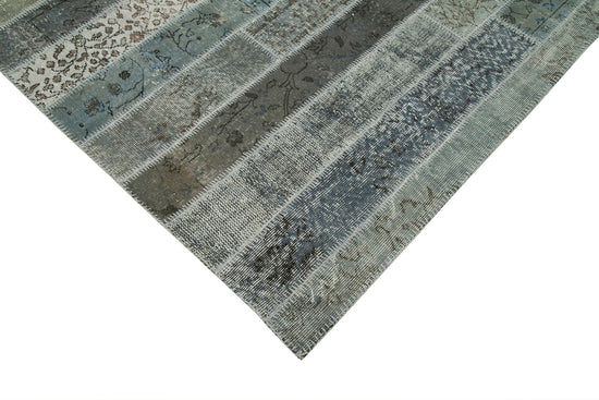 7x10 Grey Modern Patchwork Rug - 31050