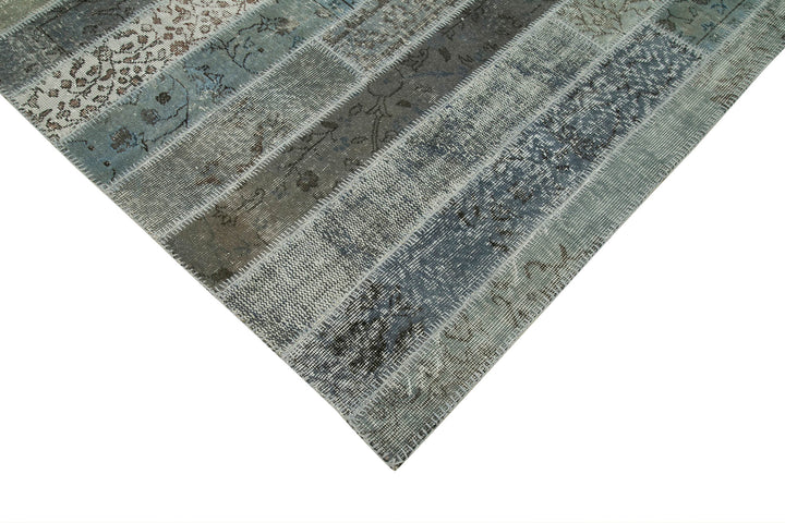 7x10 Grey Modern Patchwork Rug - 31050