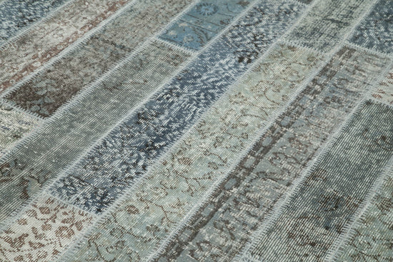 7x10 Grey Modern Patchwork Rug - 31050