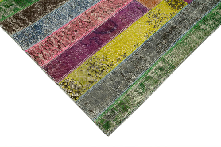 7x10 Multicolor Modern Patchwork Rug - 31051