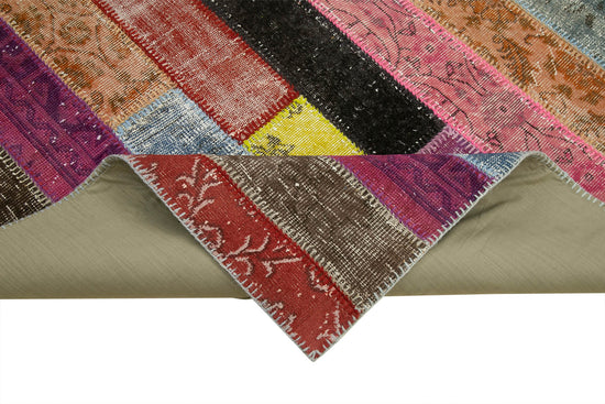 7x10 Multicolor Modern Patchwork Rug - 31051
