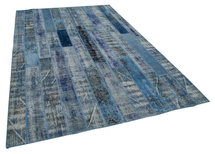6x10 Blue Modern Patchwork Rug - 31053