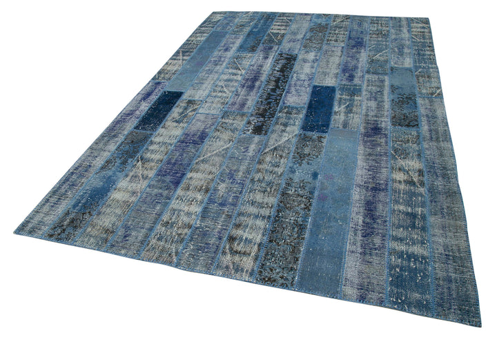 6x10 Blue Modern Patchwork Rug - 31053