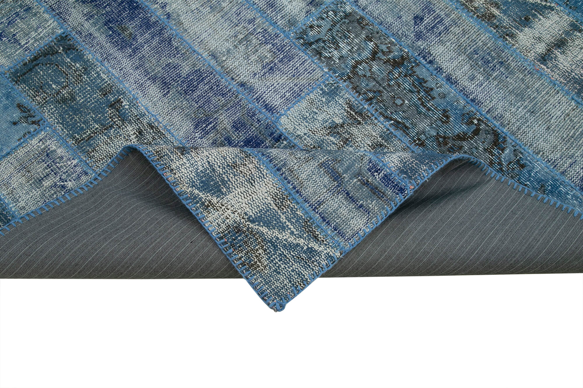 6x10 Blue Modern Patchwork Rug - 31053