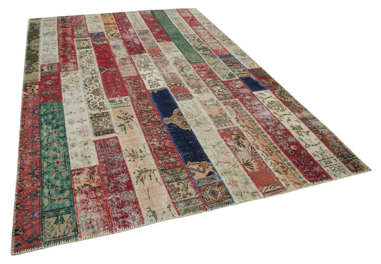 7x10 Multicolor Modern Patchwork Rug - 31054