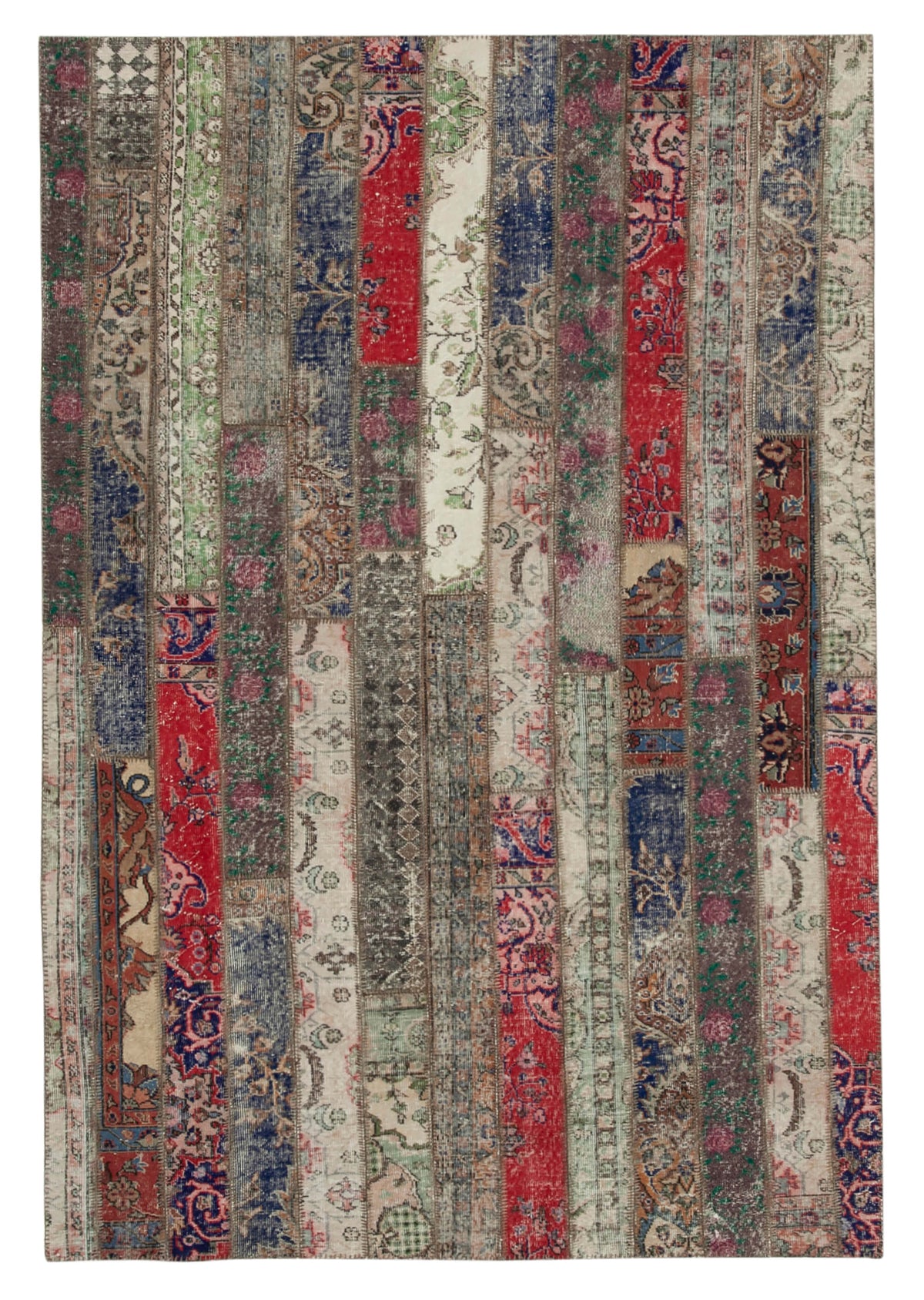 7x10 Multicolor Modern Patchwork Rug - 31055
