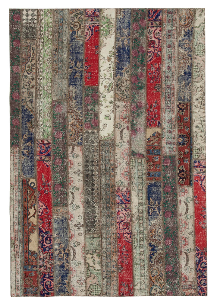 7x10 Multicolor Modern Patchwork Rug - 31055