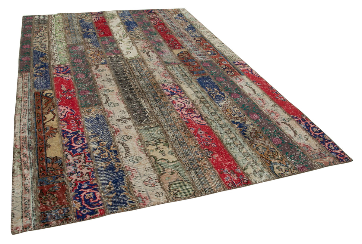 7x10 Multicolor Modern Patchwork Rug - 31055