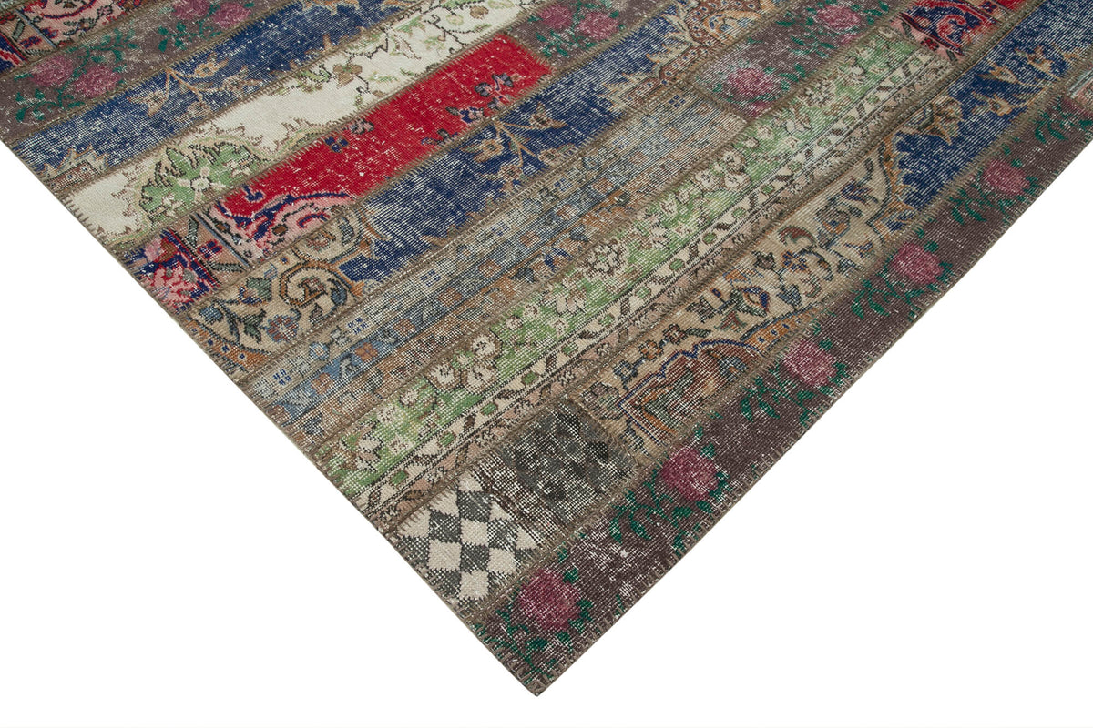 7x10 Multicolor Modern Patchwork Rug - 31055