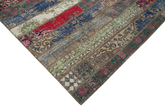 7x10 Multicolor Modern Patchwork Rug - 31055