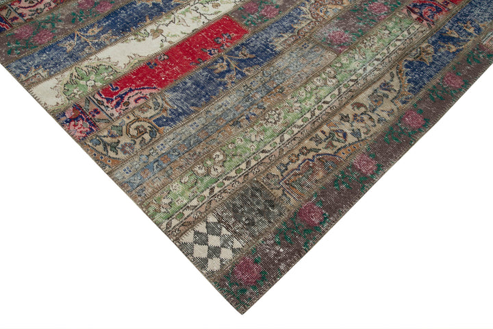 7x10 Multicolor Modern Patchwork Rug - 31055