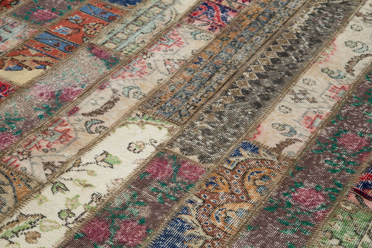 7x10 Multicolor Modern Patchwork Rug - 31055