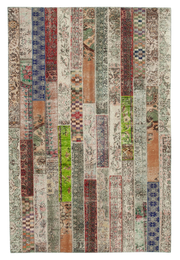 7x10 Multicolor Modern Patchwork Rug - 31056
