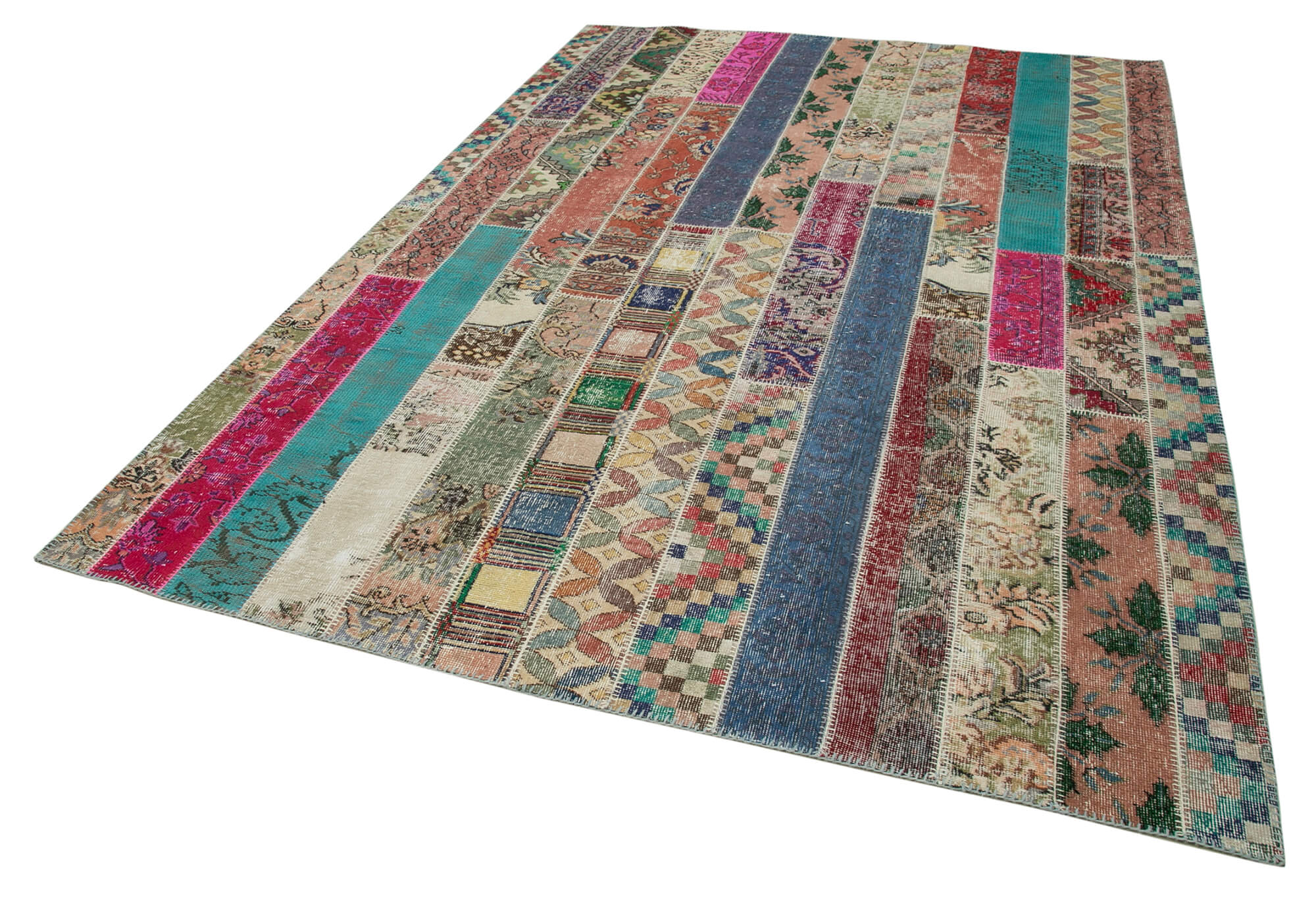 7x10 Multicolor Modern Patchwork Rug - 31057