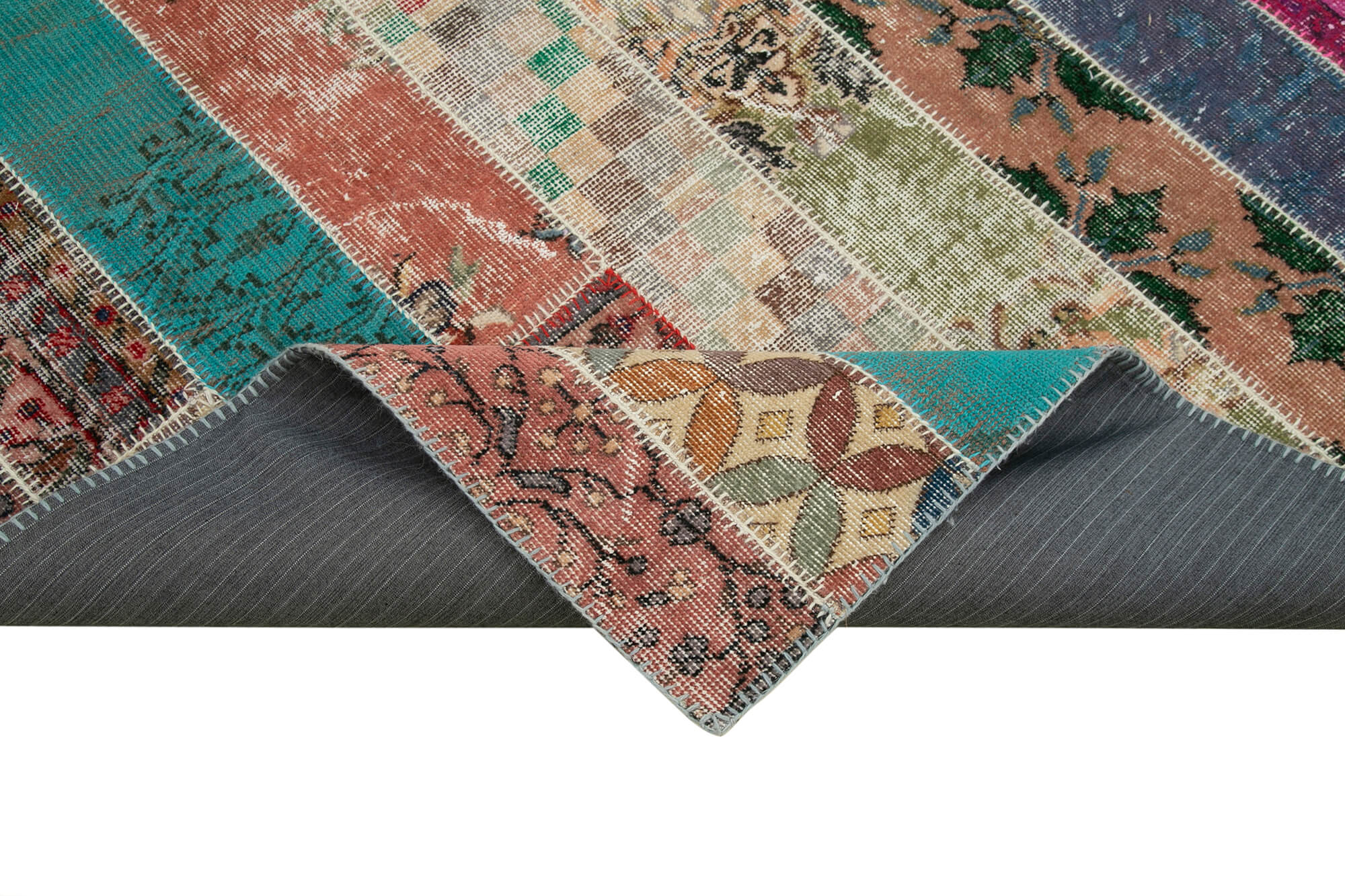 7x10 Multicolor Modern Patchwork Rug - 31057