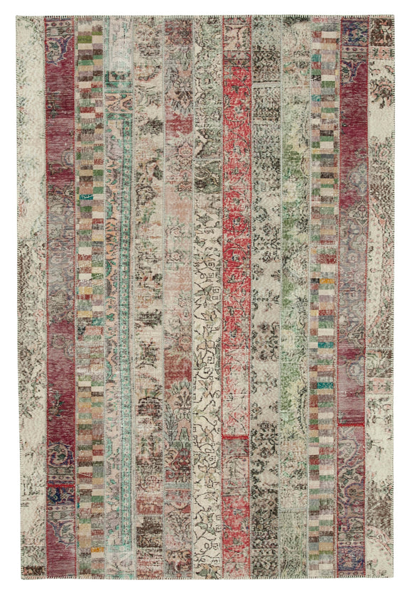 7x10 Multicolor Modern Patchwork Rug - 31058