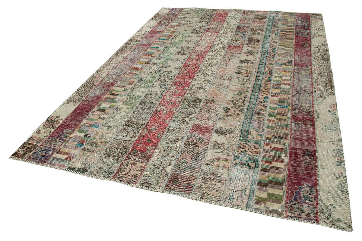 7x10 Multicolor Modern Patchwork Rug - 31058