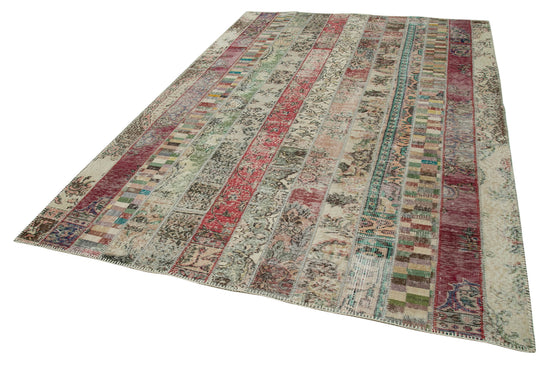 7x10 Multicolor Modern Patchwork Rug - 31058