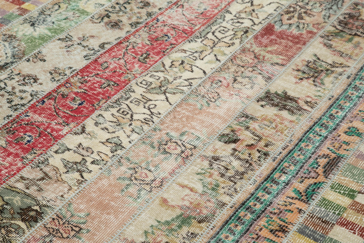 7x10 Multicolor Modern Patchwork Rug - 31058