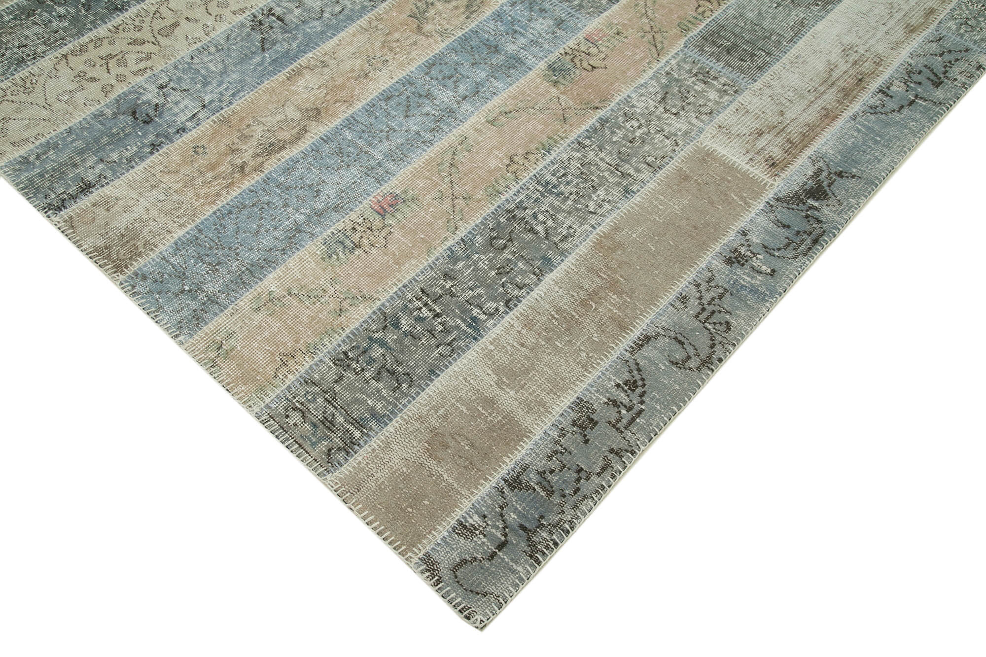 7x10 Grey Modern Patchwork Rug - 31059