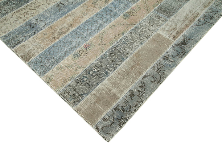 7x10 Grey Modern Patchwork Rug - 31059