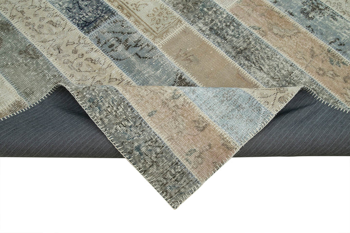 7x10 Grey Modern Patchwork Rug - 31059
