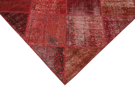 6x10 Red Modern Patchwork Rug - 31060