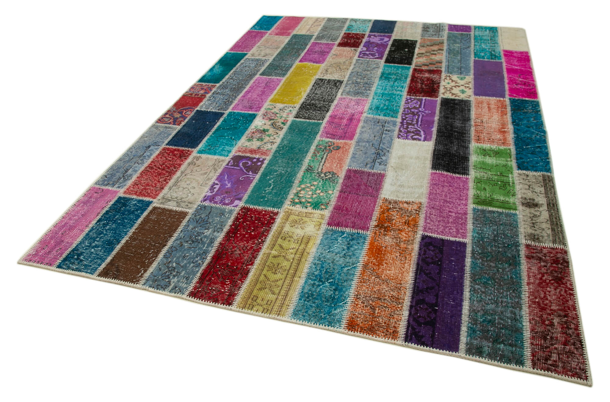 6x10 Multicolor Modern Patchwork Rug - 31062