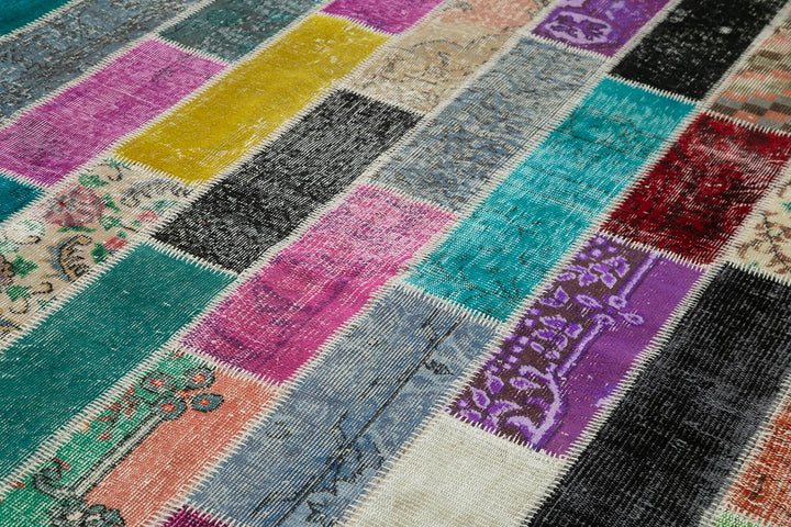 6x10 Multicolor Modern Patchwork Rug - 31062