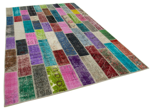 6x10 Multicolor Modern Patchwork Rug - 31063
