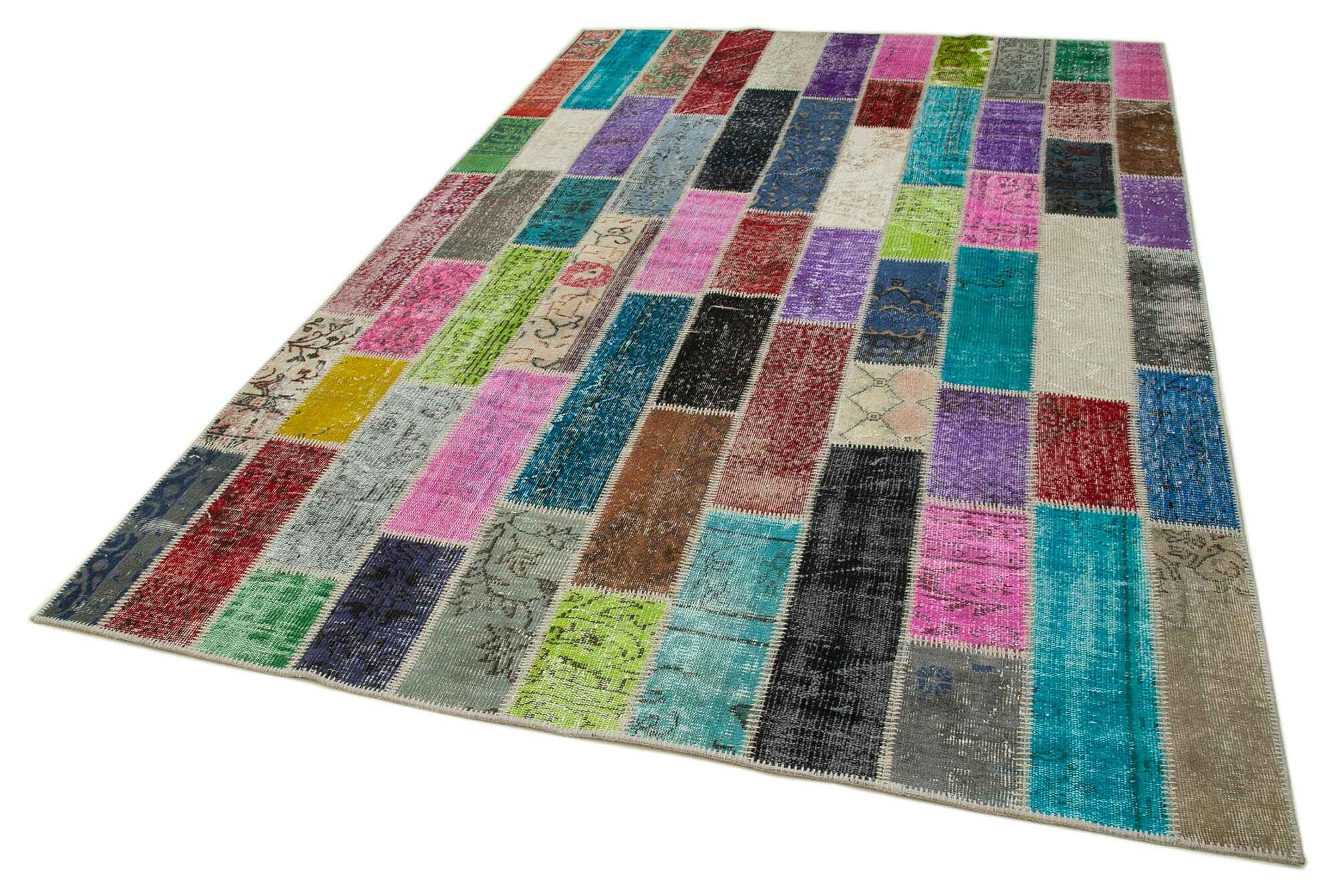 6x10 Multicolor Modern Patchwork Rug - 31063