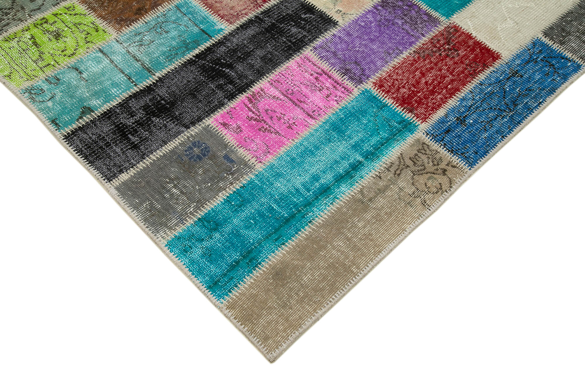6x10 Multicolor Modern Patchwork Rug - 31063