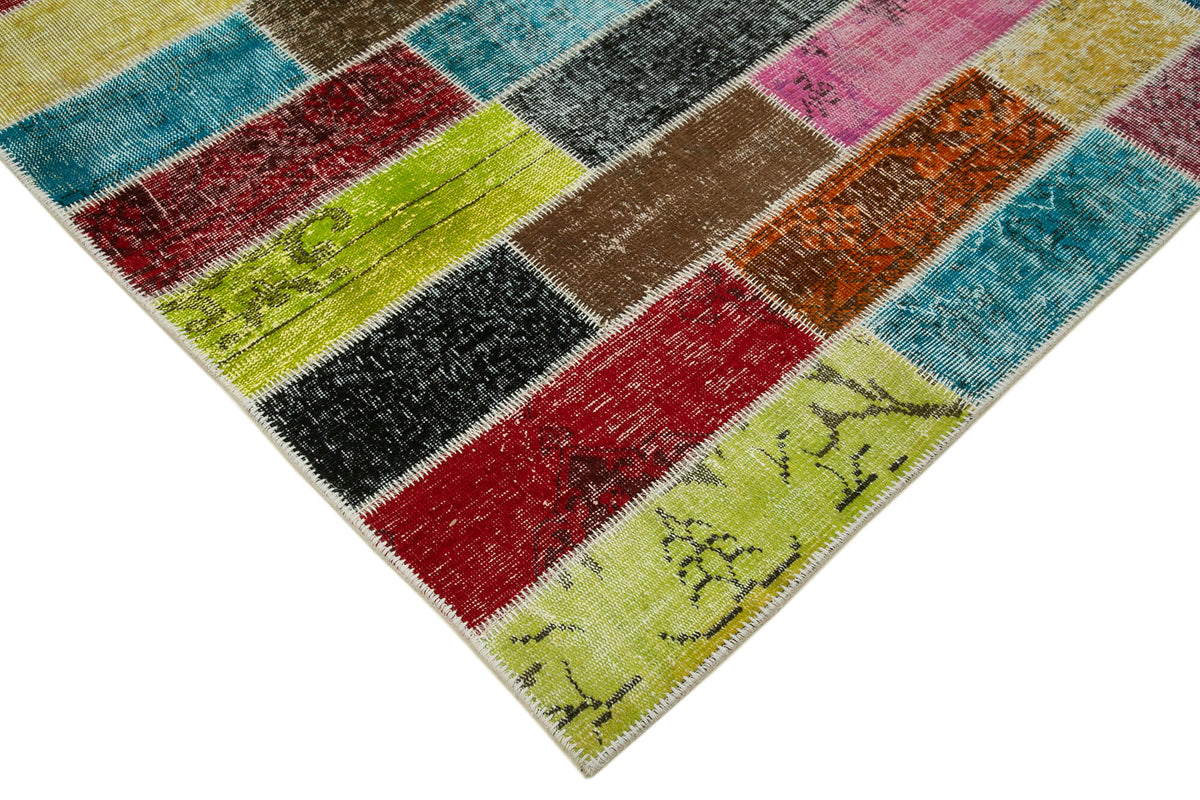 7x10 Multicolor Modern Patchwork Rug - 31064