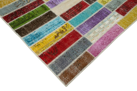 7x10 Multicolor Modern Patchwork Rug - 31065