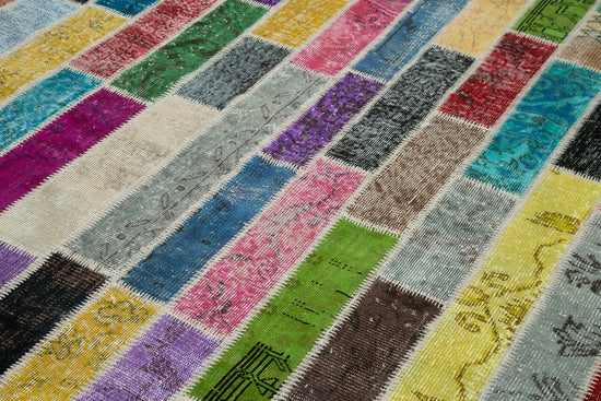 7x10 Multicolor Modern Patchwork Rug - 31065