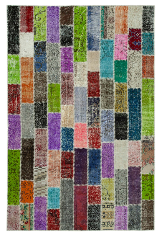 6x10 Multicolor Modern Patchwork Rug - 31066