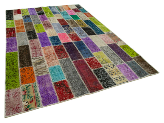 6x10 Multicolor Modern Patchwork Rug - 31066
