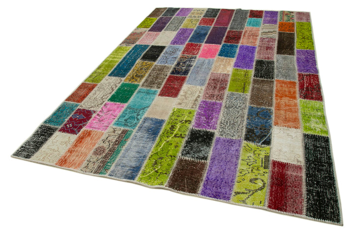 6x10 Multicolor Modern Patchwork Rug - 31066