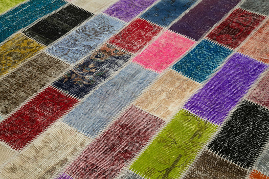 6x10 Multicolor Modern Patchwork Rug - 31066