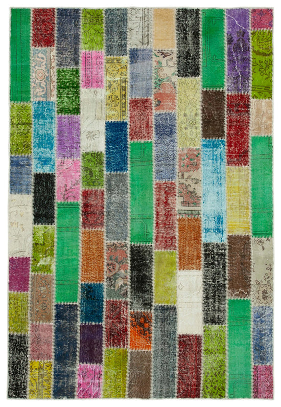 7x10 Multicolor Modern Patchwork Rug - 31067