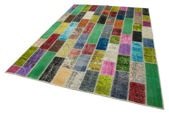 7x10 Multicolor Modern Patchwork Rug - 31067