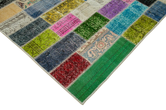 7x10 Multicolor Modern Patchwork Rug - 31067