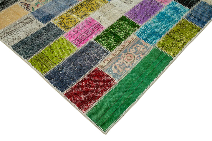 7x10 Multicolor Modern Patchwork Rug - 31067