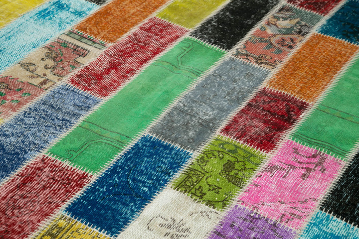 7x10 Multicolor Modern Patchwork Rug - 31067