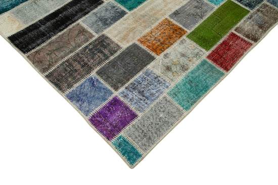 7x10 Multicolor Modern Patchwork Rug - 31068
